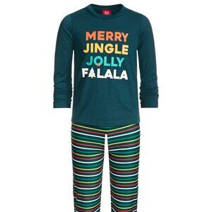 Family Pajamas Unisex Kids Matching Merry Jingle Mix It Pajama Set,6-7